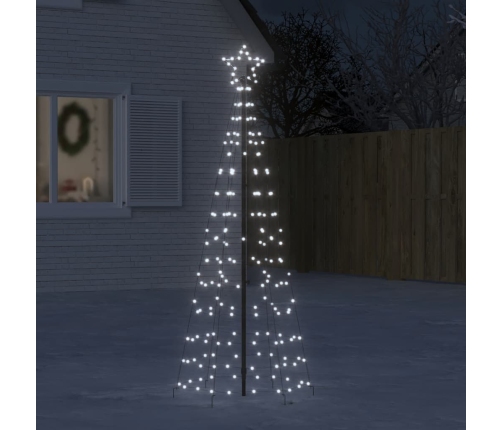 Árbol de Navidad LED con estacas 220 LEDs blanco frío 180 cm