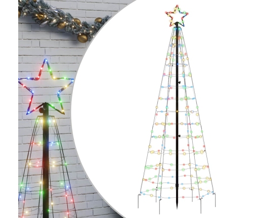 Árbol de Navidad LED con estacas 220 LEDs de colores 180 cm