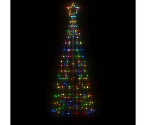 Árbol de Navidad LED con estacas 220 LEDs de colores 180 cm