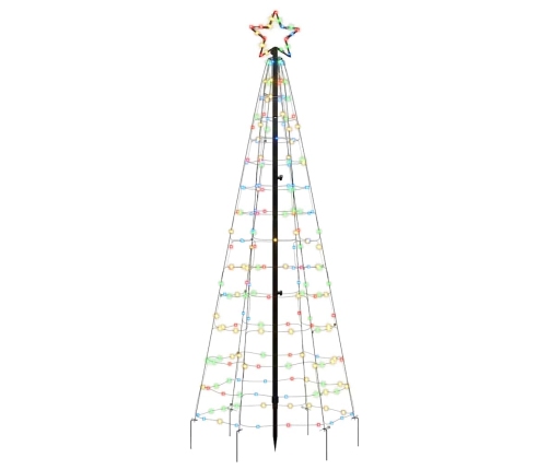 Árbol de Navidad LED con estacas 220 LEDs de colores 180 cm