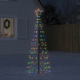 Árbol de Navidad LED con estacas 220 LEDs de colores 180 cm