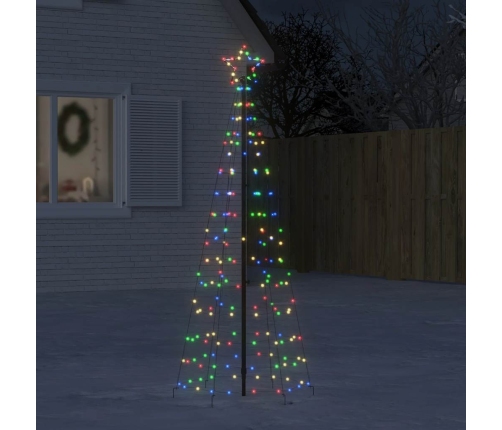 Árbol de Navidad LED con estacas 220 LEDs de colores 180 cm