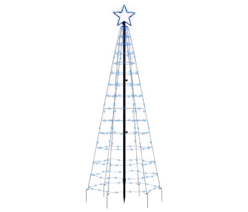 Árbol de Navidad LED con estacas 220 LEDs azul 180 cm