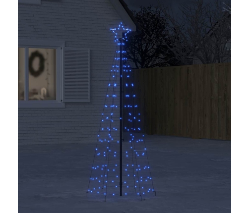 Árbol de Navidad LED con estacas 220 LEDs azul 180 cm