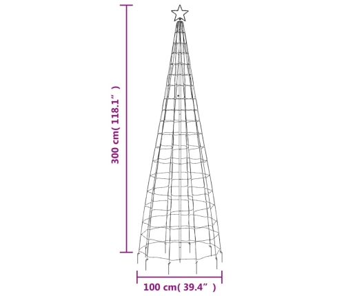 Árbol de Navidad LED con estacas 570 LEDs blanco cálido 300 cm