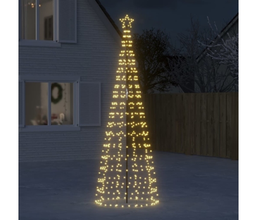 Árbol de Navidad LED con estacas 570 LEDs blanco cálido 300 cm