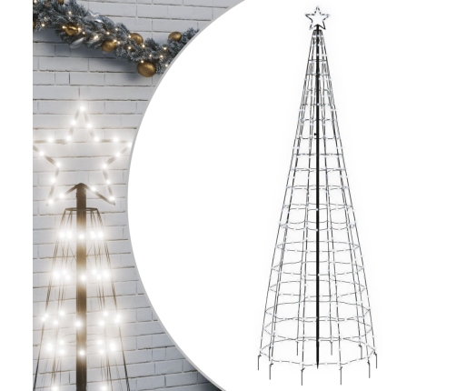 Árbol de Navidad LED con estacas 570 LEDs blanco frío 300 cm