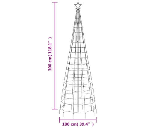 Árbol de Navidad LED con estacas 570 LEDs blanco frío 300 cm