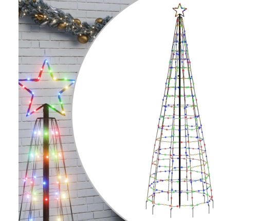 Árbol de Navidad LED con estacas 570 LEDs de colores 300 cm