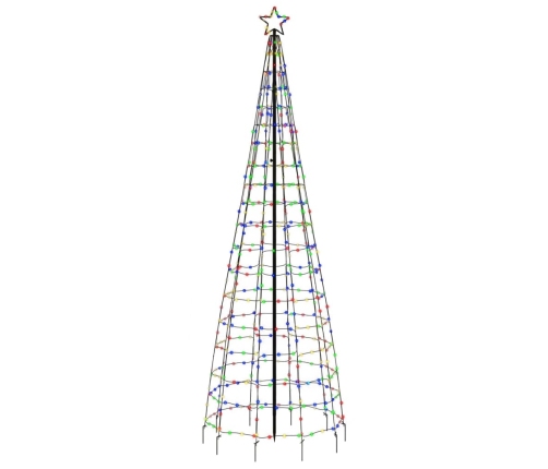 Árbol de Navidad LED con estacas 570 LEDs de colores 300 cm