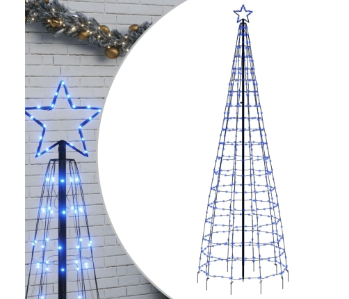 Árbol de Navidad LED con estacas 570 LEDs azul 300 cm