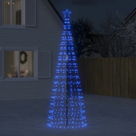 Árbol de Navidad LED con estacas 570 LEDs azul 300 cm