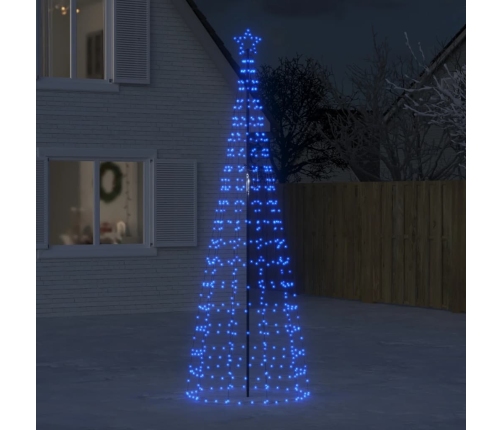 Árbol de Navidad LED con estacas 570 LEDs azul 300 cm