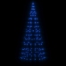 Árbol de Navidad en asta de bandera 200 LED azul 180 cm