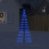 Árbol de Navidad en asta de bandera 200 LED azul 180 cm