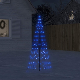 Árbol de Navidad en asta de bandera 200 LED azul 180 cm