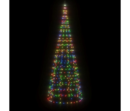 Árbol de Navidad en asta de bandera 550 LED colores 300 cm