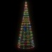 Árbol de Navidad en asta de bandera 550 LED colores 300 cm