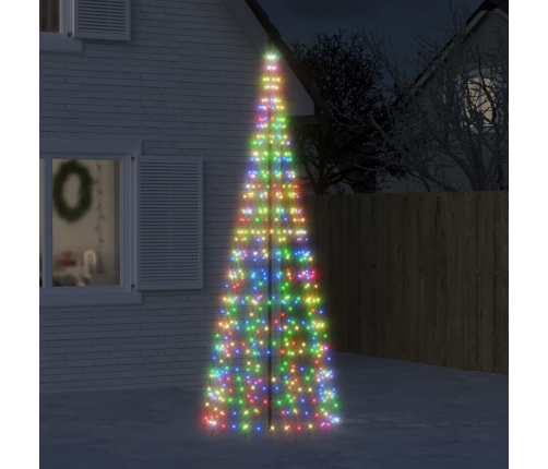 Árbol de Navidad en asta de bandera 550 LED colores 300 cm