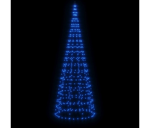 Árbol de Navidad en asta de bandera 550 LED azul 300 cm