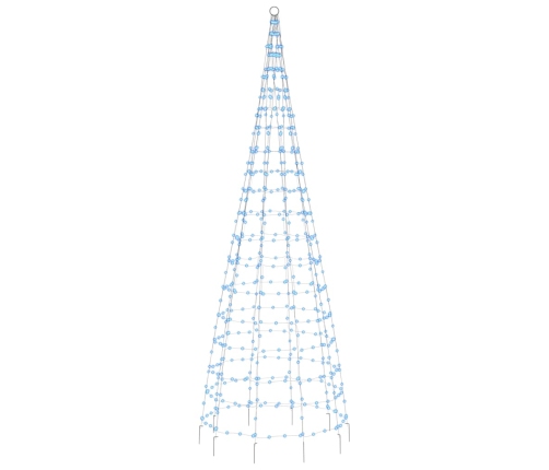 Árbol de Navidad en asta de bandera 550 LED azul 300 cm