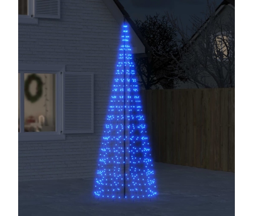 Árbol de Navidad en asta de bandera 550 LED azul 300 cm