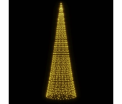 Árbol de Navidad en asta bandera 1534 LED blanco cálido 500 cm