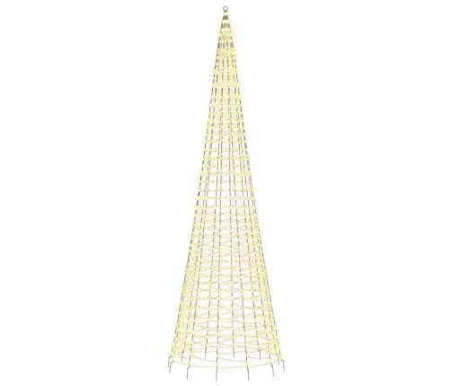 Árbol de Navidad en asta bandera 1534 LED blanco cálido 500 cm