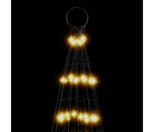 Árbol de Navidad en asta bandera 1534 LED blanco cálido 500 cm