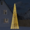 Árbol de Navidad en asta bandera 1534 LED blanco cálido 500 cm