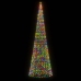 Árbol de Navidad en asta de bandera 1534 LED colores 500 cm