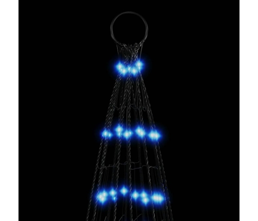 Árbol de Navidad en asta de bandera 1534 LED azul 500 cm