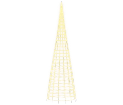 Árbol de Navidad en asta bandera 3000 LED blanco cálido 800 cm