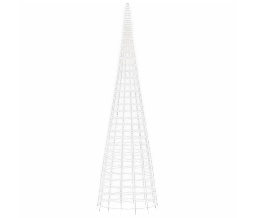 Árbol de Navidad en asta de bandera 3000 LED blanco frío 800 cm