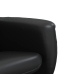 Sillón reclinable con reposapiés cuero sintético negro