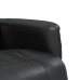 Sillón reclinable masaje con reposapiés cuero sintético negro