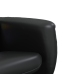 Sillón reclinable masaje con reposapiés cuero sintético negro