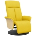 Sillón reclinable con reposapiés tela amarillo claro