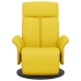 Sillón reclinable con reposapiés tela amarillo claro