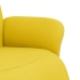 Sillón reclinable con reposapiés tela amarillo claro