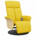 Sillón reclinable de masaje con reposapiés tela amarillo claro