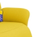 Sillón reclinable de masaje con reposapiés tela amarillo claro