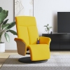 Sillón reclinable de masaje con reposapiés tela amarillo claro