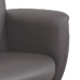 Sillón reclinable con reposapiés cuero sintético gris