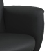 Sillón reclinable con reposapiés cuero sintético negro