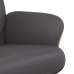 Sillón reclinable con reposapiés cuero sintético gris