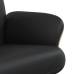 Sillón reclinable con reposapiés cuero sintético negro