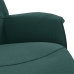 Sillón reclinable con reposapiés tela verde oscuro