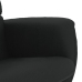 Sillón reclinable con reposapiés cuero sintético negro