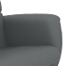 Sillón reclinable con reposapiés cuero sintético gris